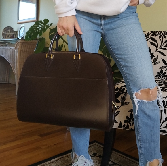 Louis Vuitton Sorbone Leather Briefcase Brown - Picture 7 of 17